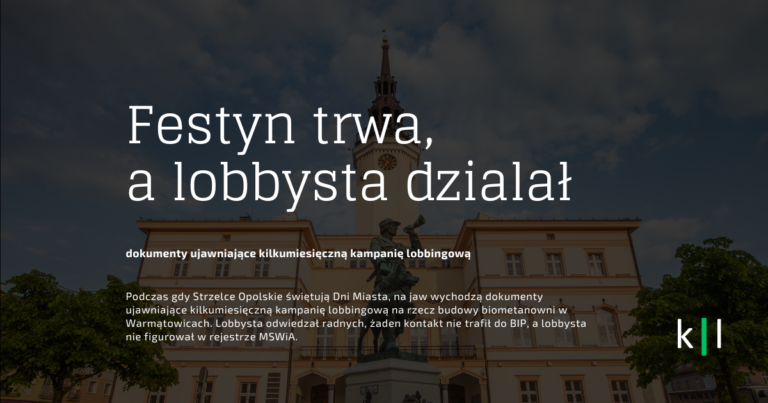 Festyn trwa, a lobbysta działał