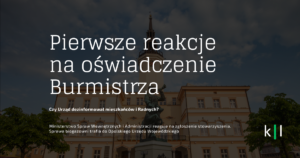 Oświadczenie UM i reakcja
